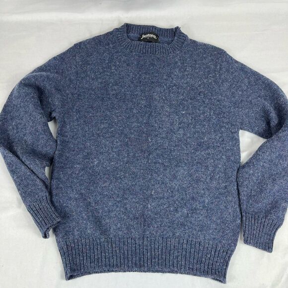 Vintage Jantzen Navy 100% Wool Sweater Made in USA Size Small - Picture 1 of 4